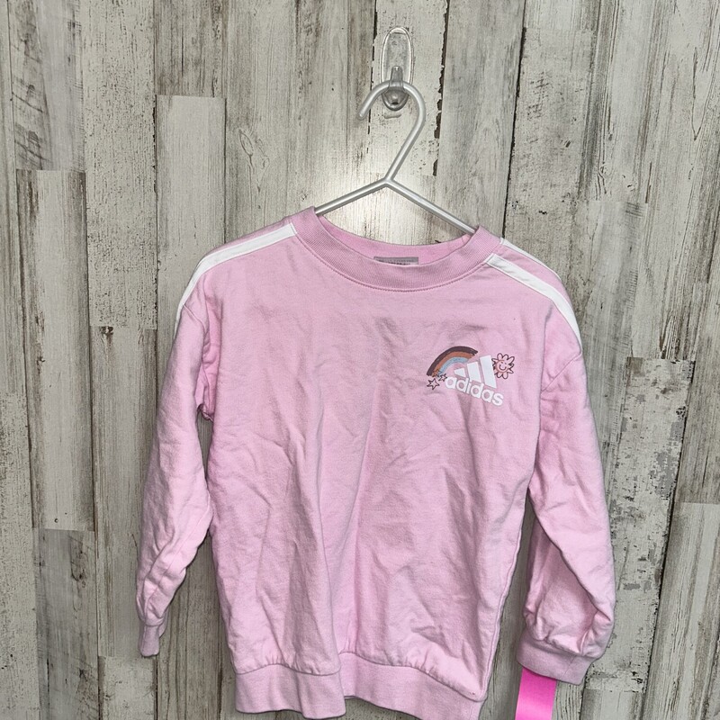 3T Pink Rainbow Sweatshir, Pink, Size: Girl 3T