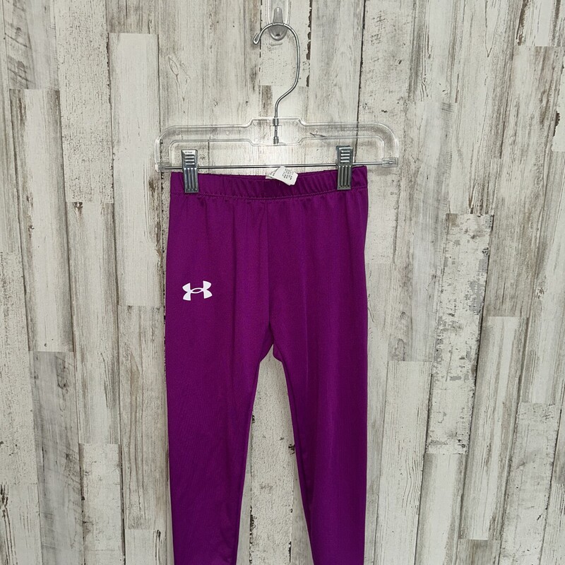 5 Purple Logo Leggings, Purple, Size: Girl 5T