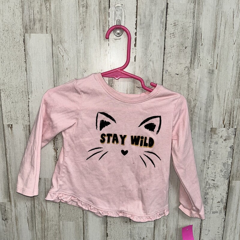 18M Stay Wild Tee, Pink, Size: Girl 18-24