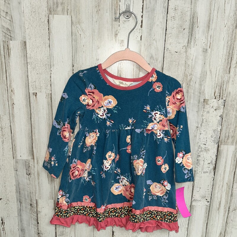 18/24M Teal Floral Tunic