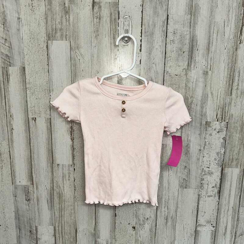 2T Lt Pink Ribbed Tee