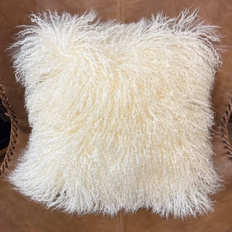 Sheepskin Curly Throw Pillow
Cream
Size: 16x16