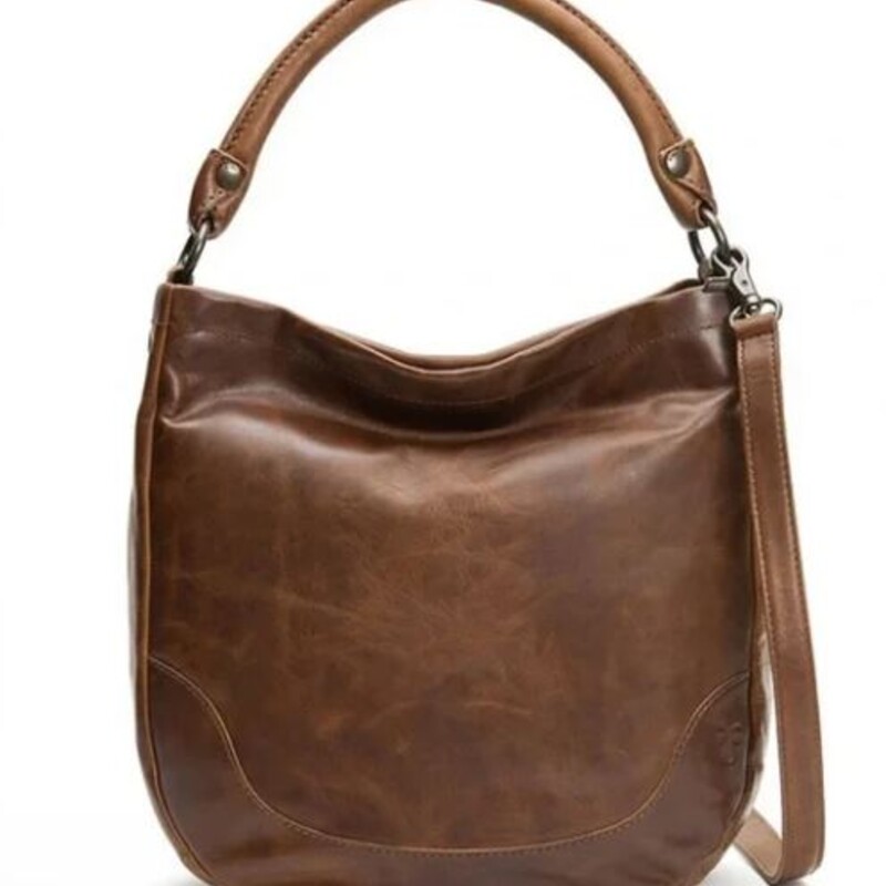 Frye Leather Melissa Hobo Bag
Brown
Size: 12.5 x 12.5H