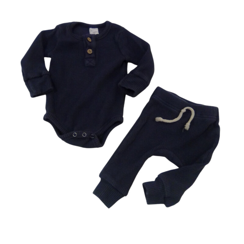 2pc Ls Onesie/Pants: BLue
