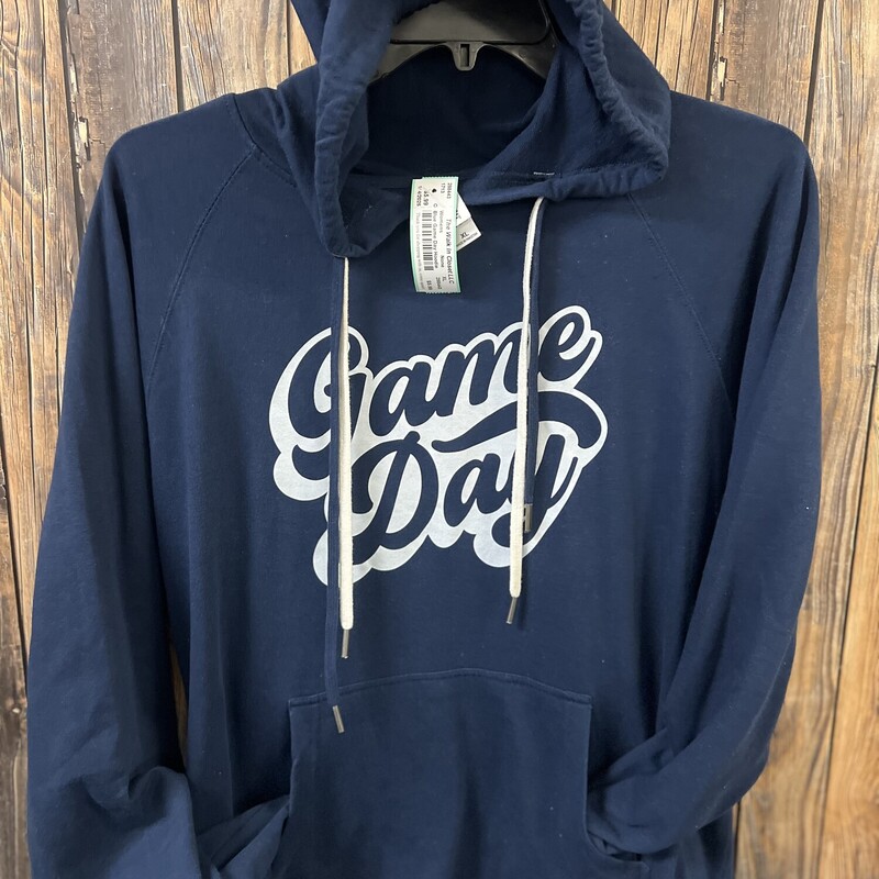 Blue Game Day Hoodie, Size: XL