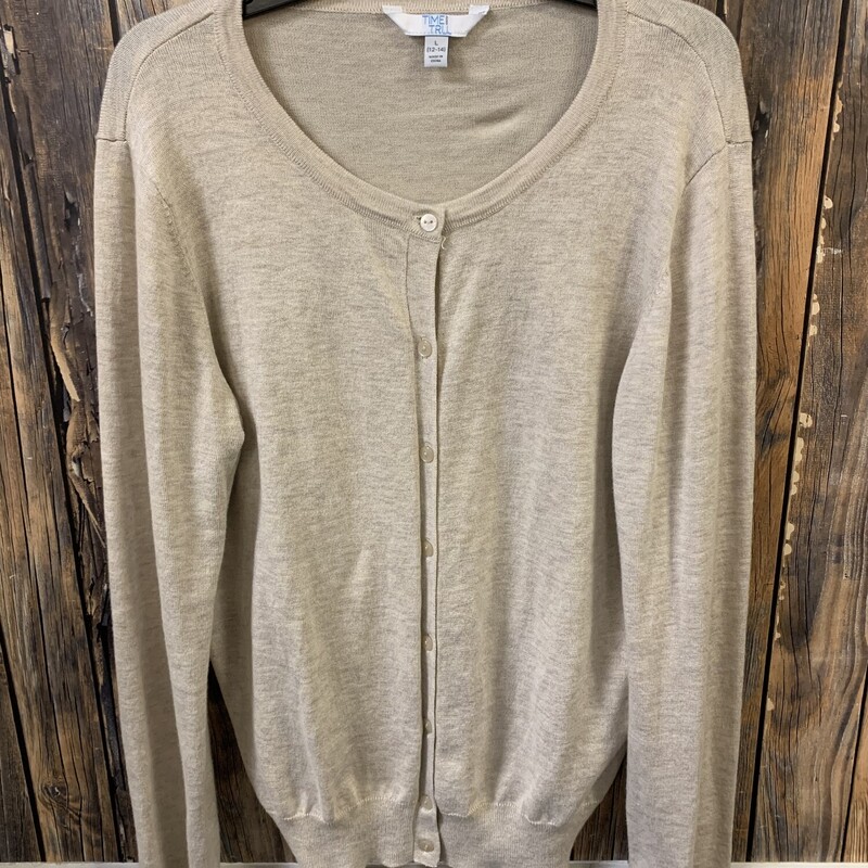 Tan Cardigan, Size: L