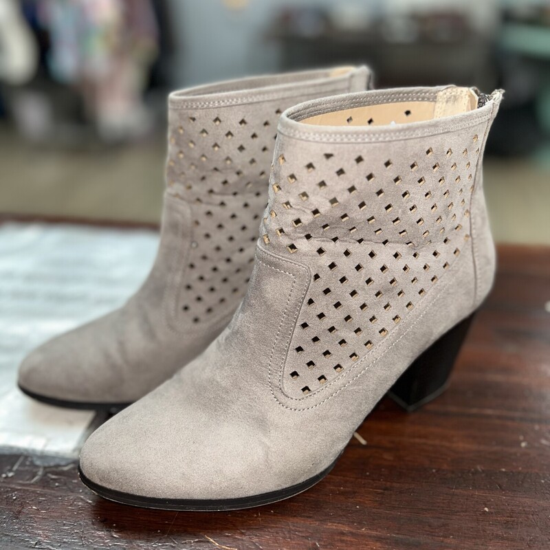 A9 Grey Cut Out Booties