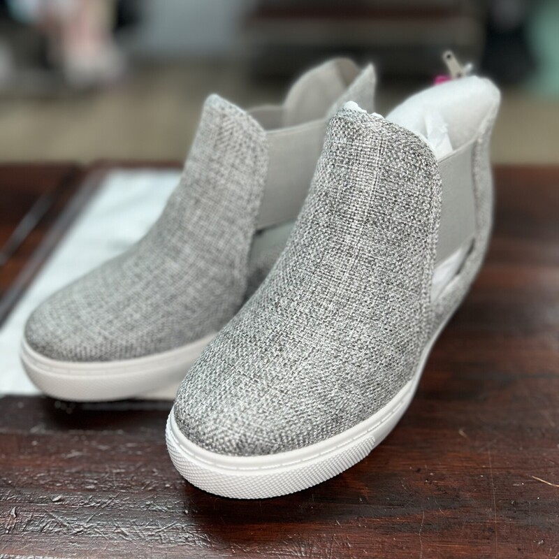 A6 Grey Knit Wedge Sneake