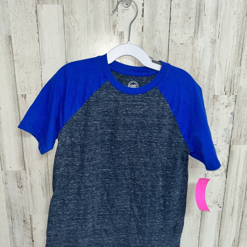 8 Blue Heather Raglan Tee