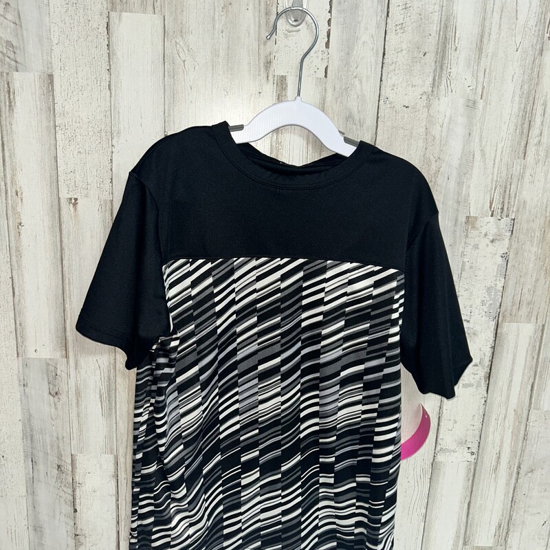 7/8 Black Printed Tee