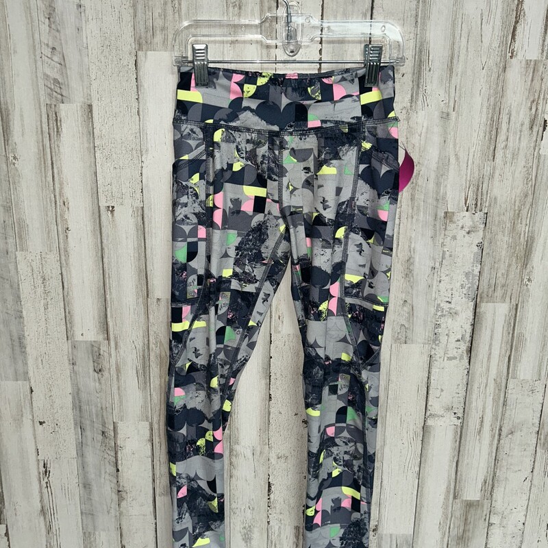 7/8 Grey Printed Leggings