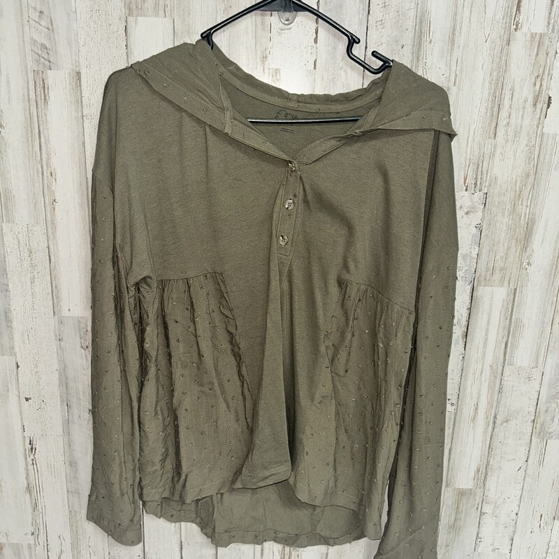 18 Olive Mink Dotted Top