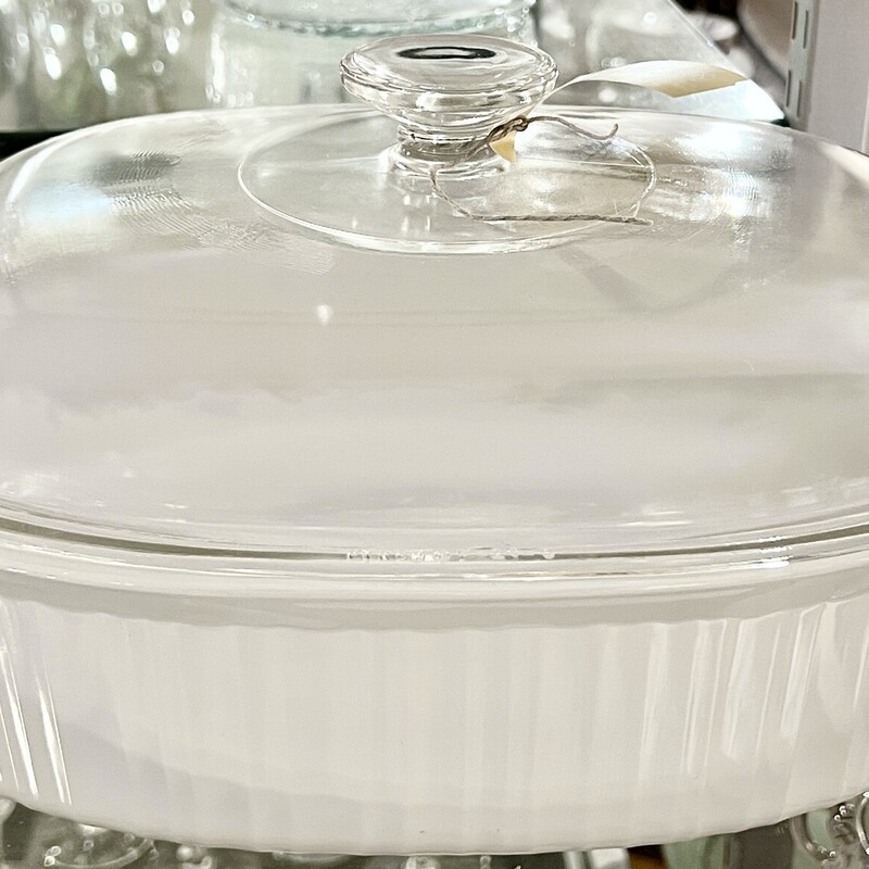 Casserole Corningware, White, Size: 4 Quart