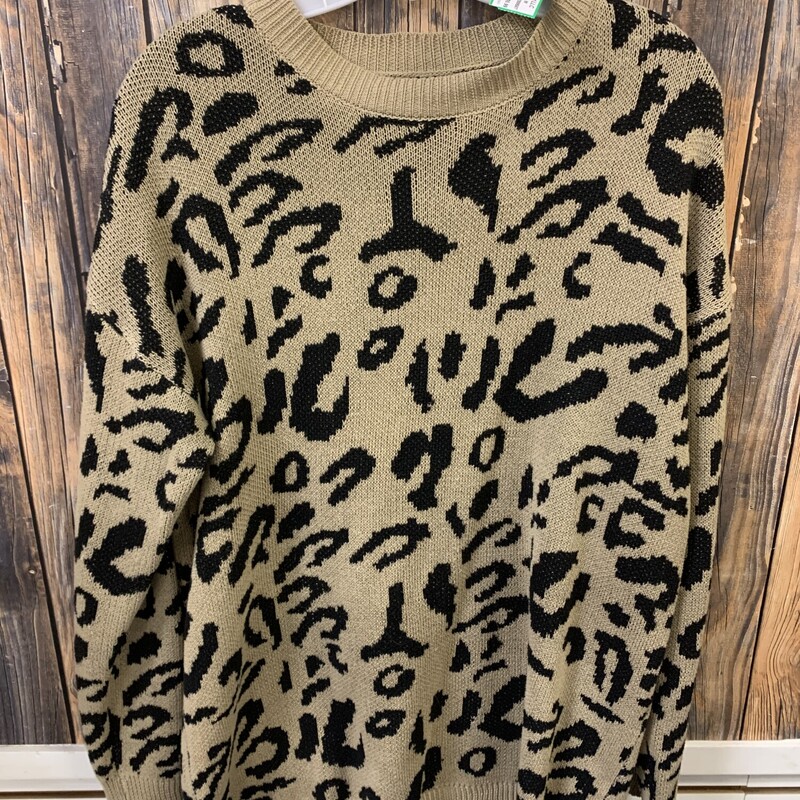 Animal Print Sweater, Size: M