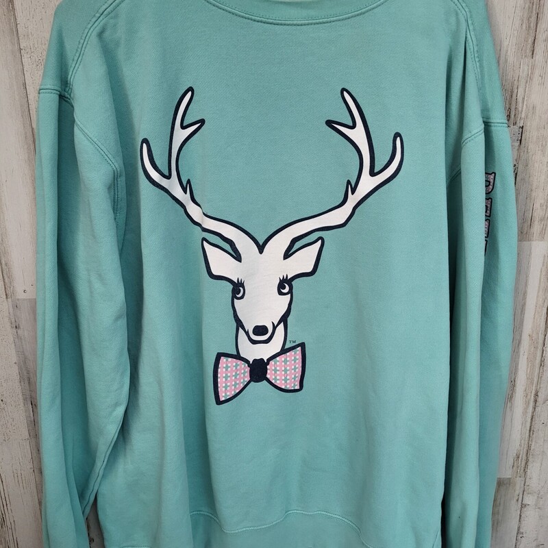 M Teal Dear Sweatshirt, Teal, Size: Ladies M