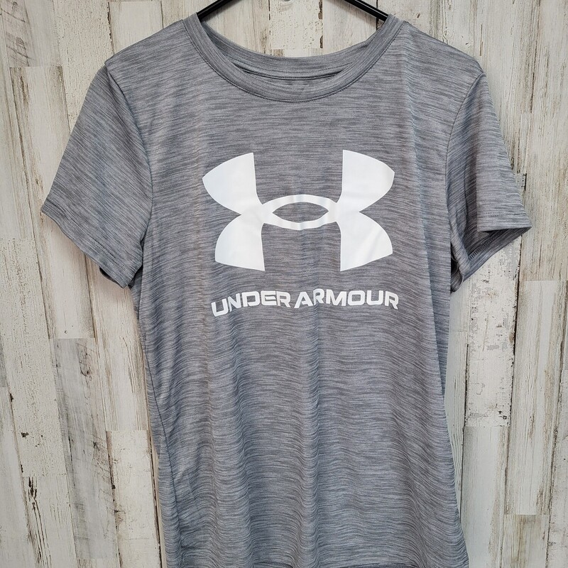 L Grey Print Logo Tee