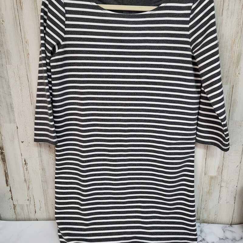 S Grey Striped Dress