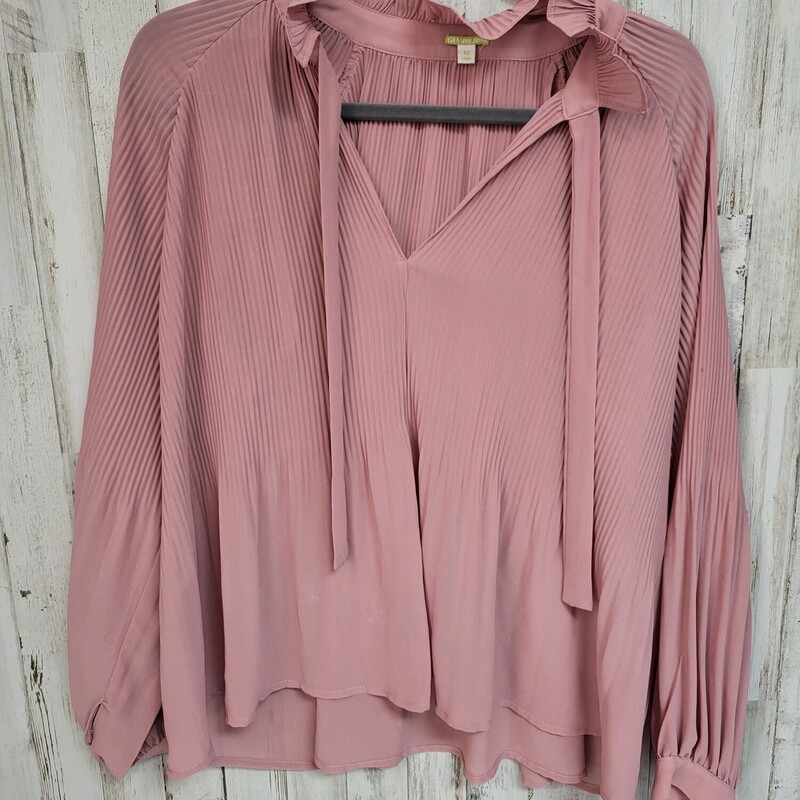 XS Mauve Pleat Sheer Top