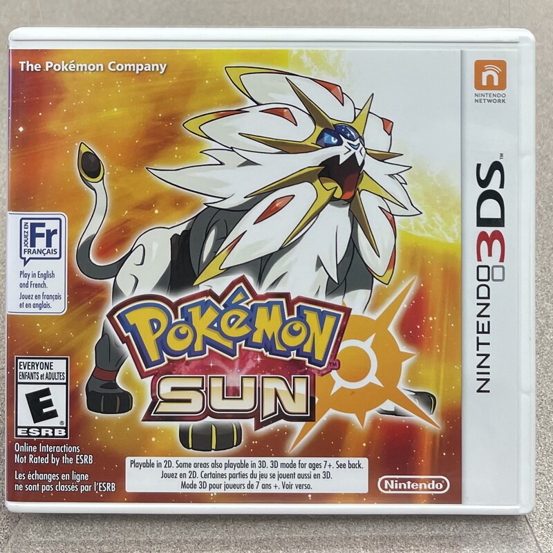 Nintendo DS Pokemon SUN, Yellow, Size: Pre-owned