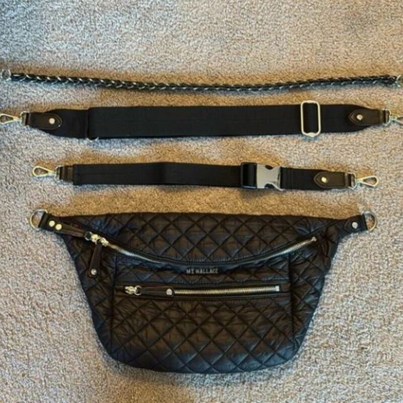 MZ Wallace Sling Belt Bag
Black Silver Size: 14 x 8H