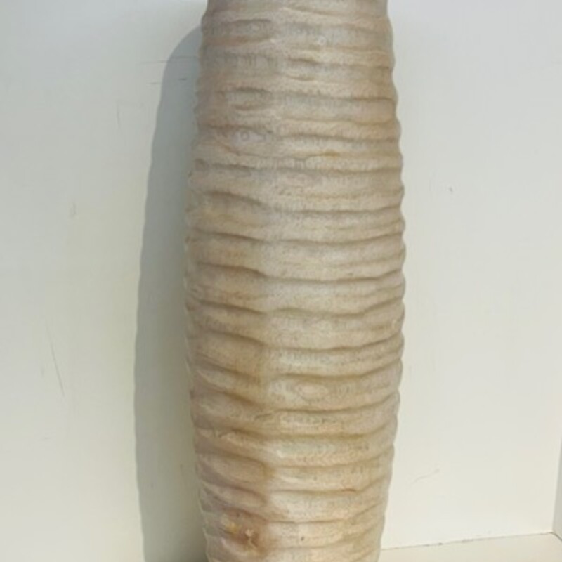 Tall Thin Textured Wood Vase
Cream Tan
Size: 5 x 18H