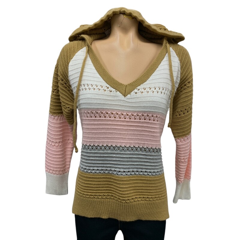 Knit, White/br, Size: L