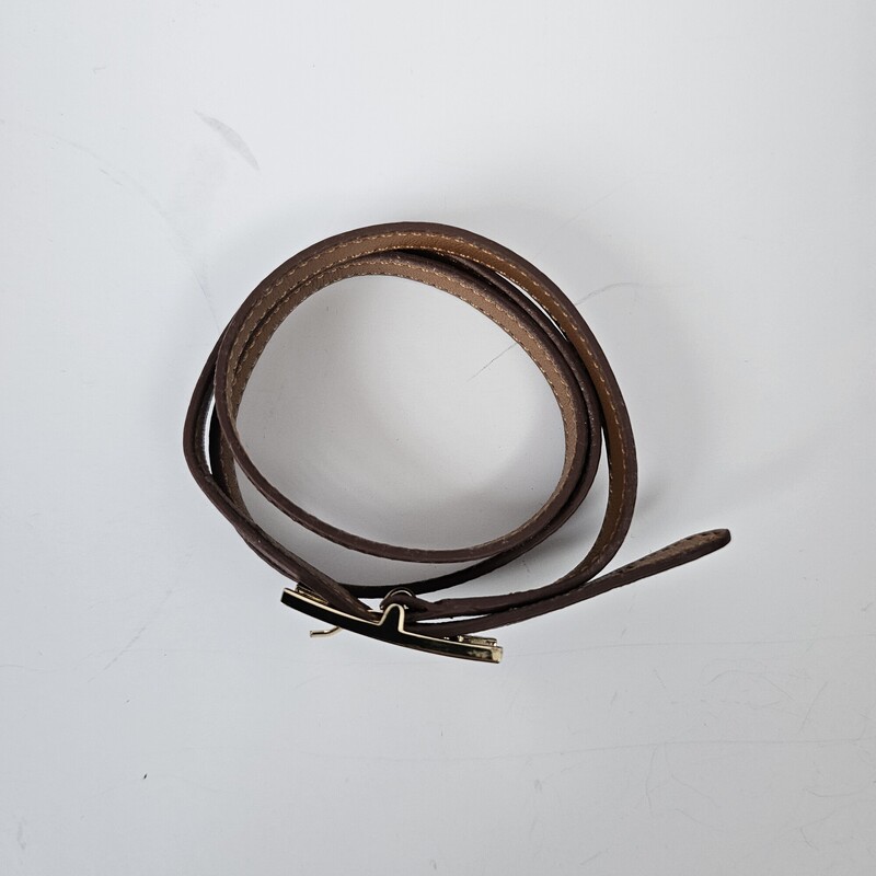 Hermes Leather Wrap, Brown, Size: Buckle