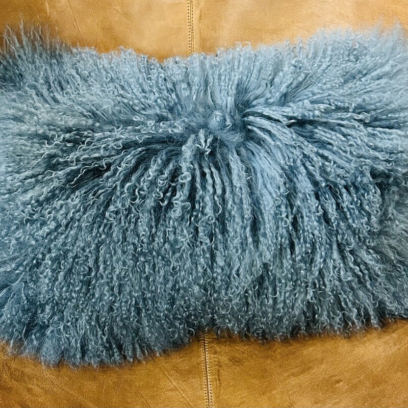 Rectangular Faux Fur Down Pillow
Blue
Size: 22x15H