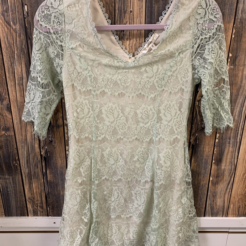 Mint Green Lace Dress