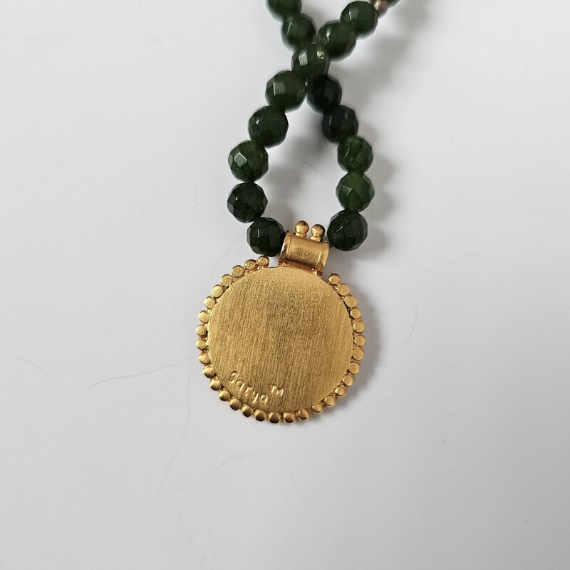 Satya Emerald Beaded, Grn/gold, Size: Faceted