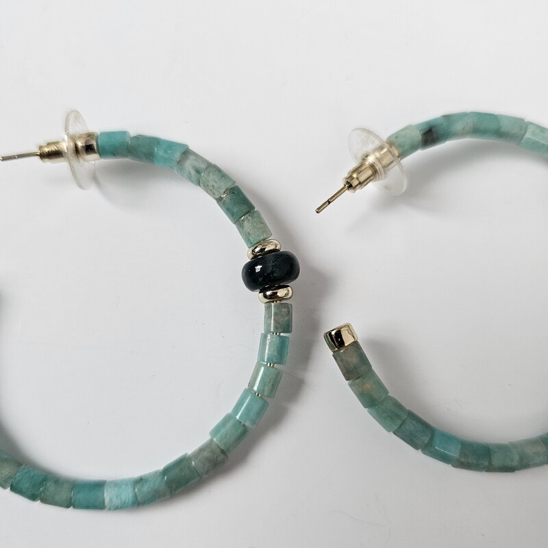 Kendra Scott Beaded Hoops, LtBlue, Size: Pierce