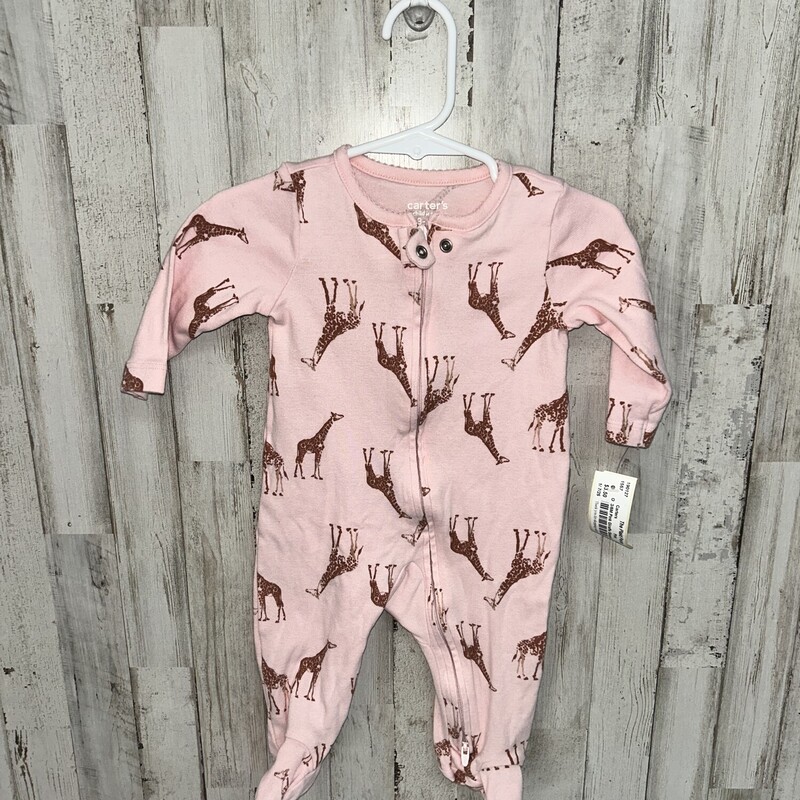 3/6M Pink Giraffe Sleeper