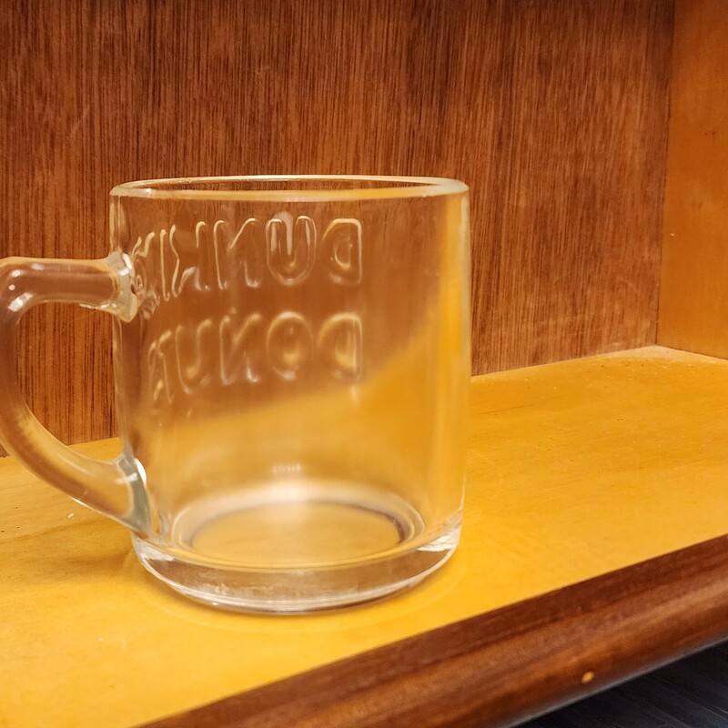 Vtg Dunkin Donuts Glass Coffee Mug