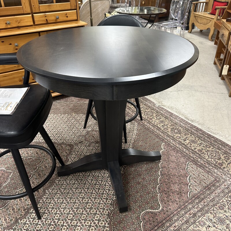 Round Black Pub Table, Retails from Jordans Furniture for $1,600! In like-new condition.
Size: 36x36