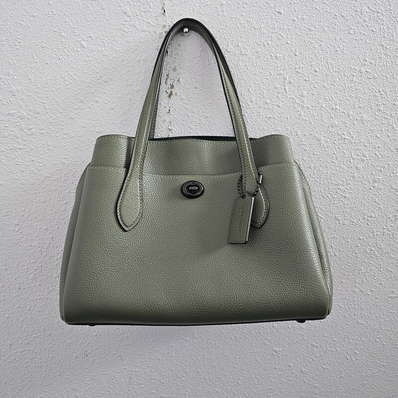 Coach Lora Caryall Leathe, Olive, Size: Tophandle