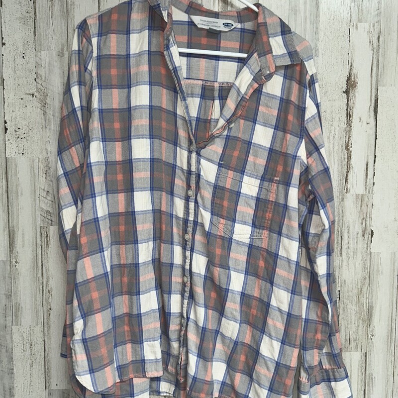 XL Grey Plaid Flannel, Grey, Size: Ladies XL