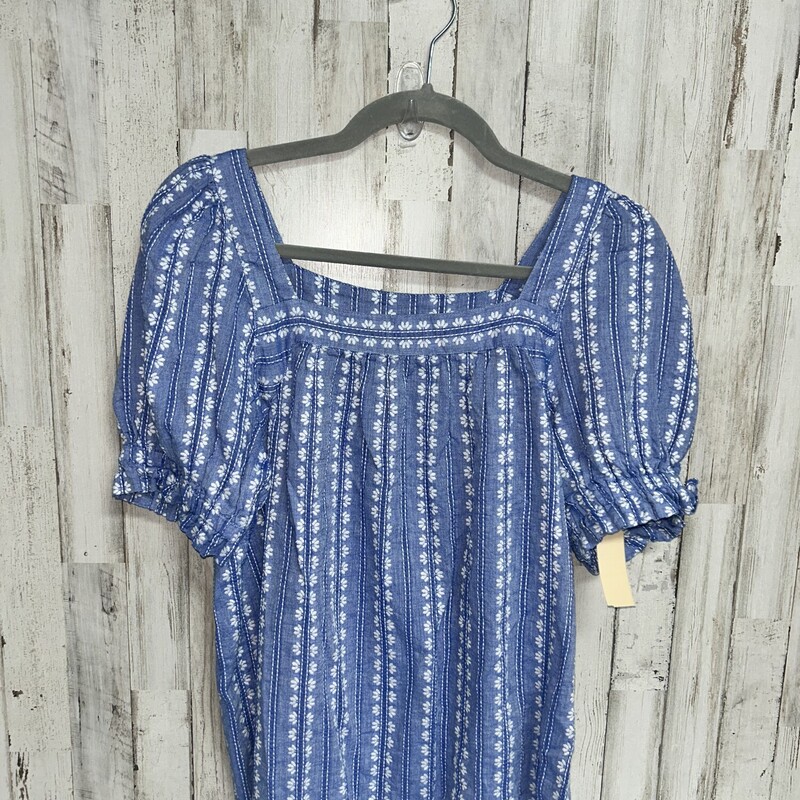 M Blue Printed Top