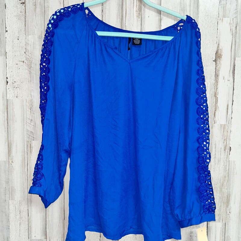 XL Sheer Blue Lace Sleeve