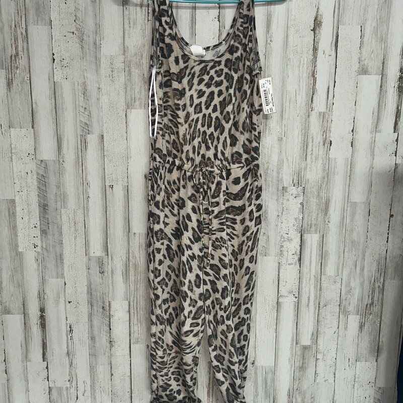 L Leopard Knit Romper