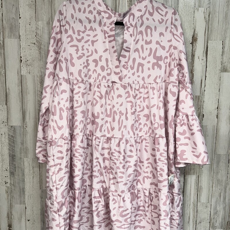 L Pink Leopard Dress, Pink, Size: Ladies L