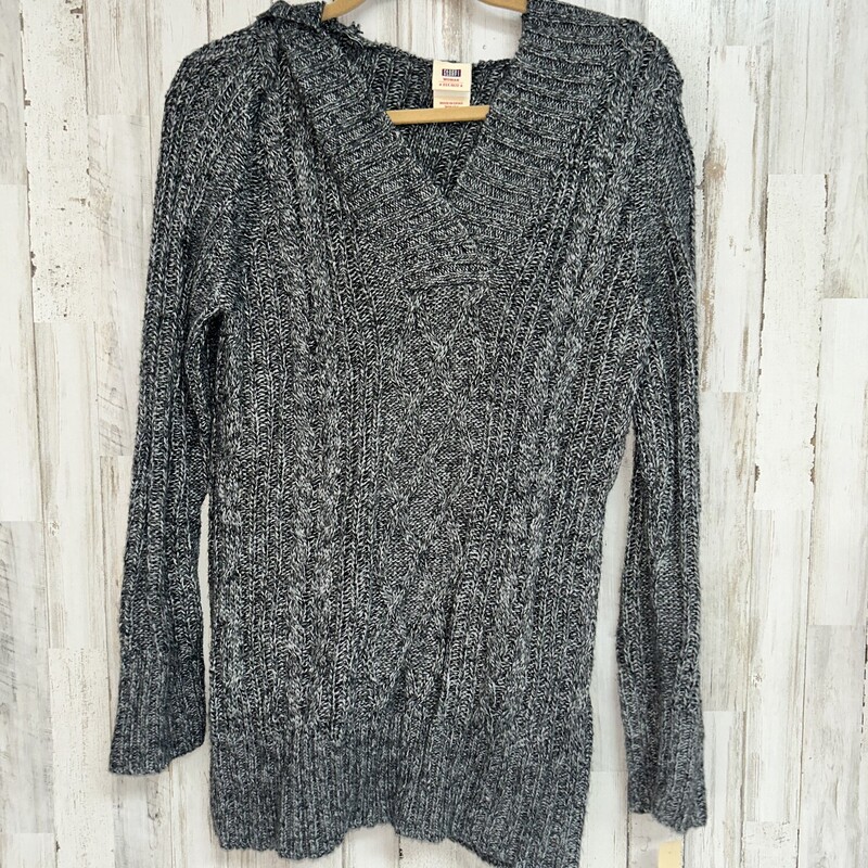 1X Grey Knit Gooded Pullo