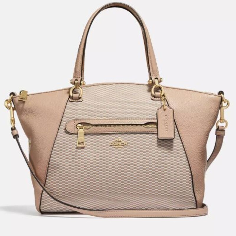 Coach Prairie Satchel
Tan White
]Size: 14x9H