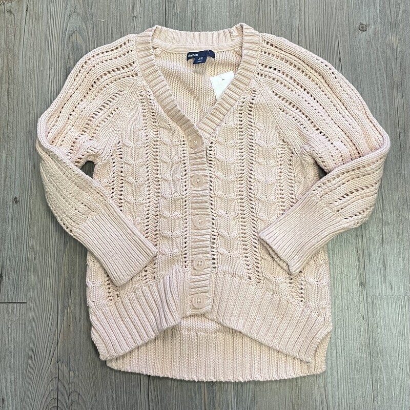 Gap Knit Cardigan, Peach, Size: 6-7Y