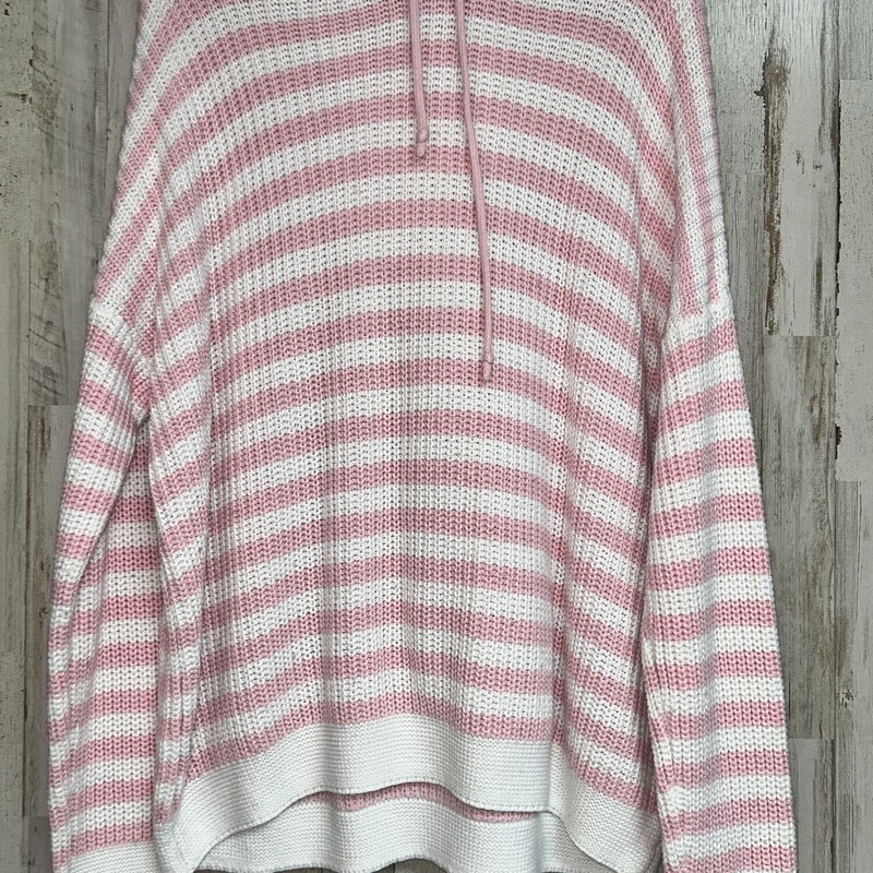 M Pink Stripe Knit Pullov