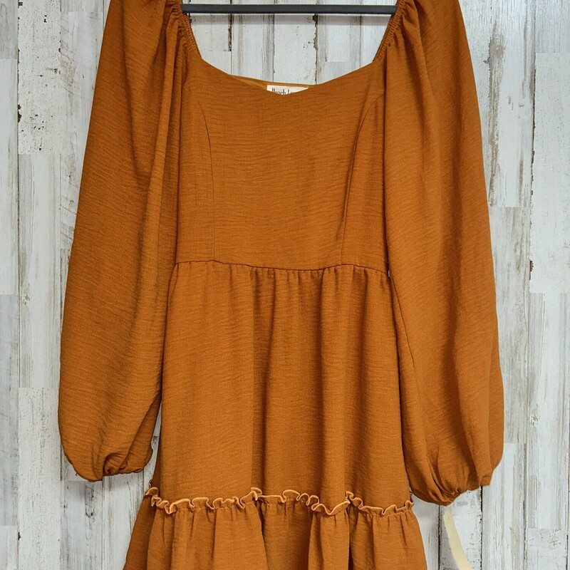 S Burnt Orange Ruffle Dre