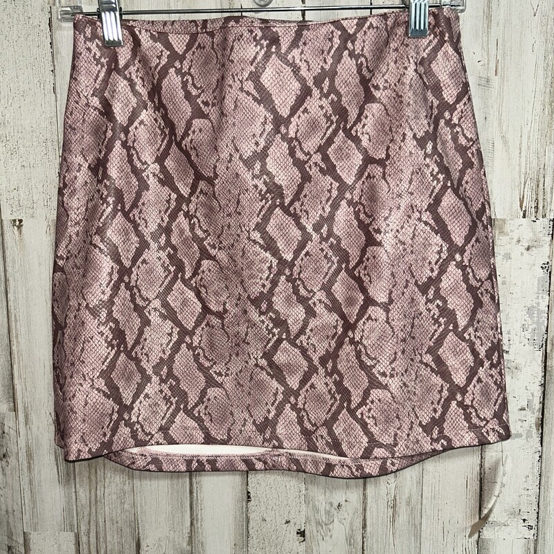 S Pink Snakeskin Skirt