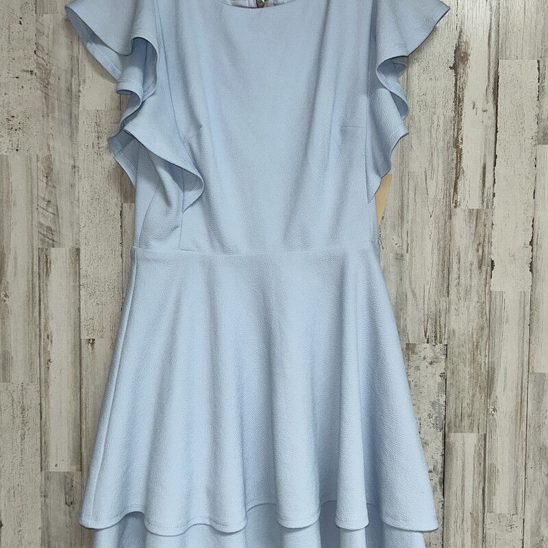 M Lt Blue Ruffle Dress