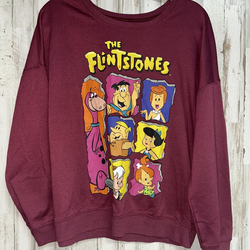 L Red Flintstone Sweatshi