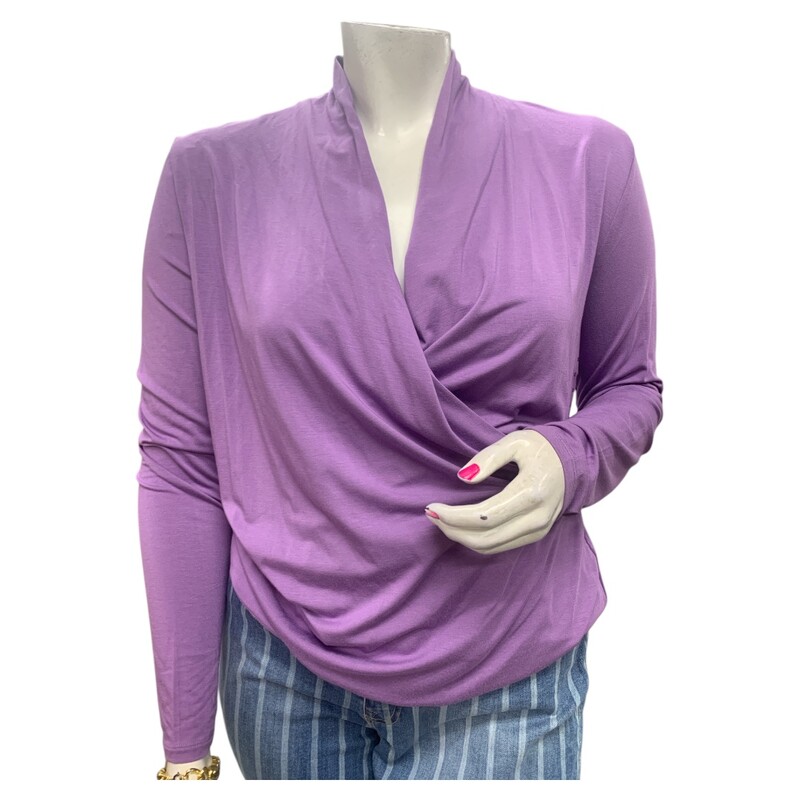 Ralph Lauren Top LS, Purple, Size: XL