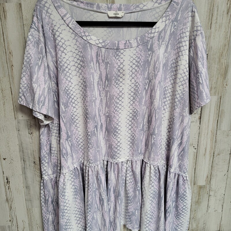 XL Lilac Printed Top